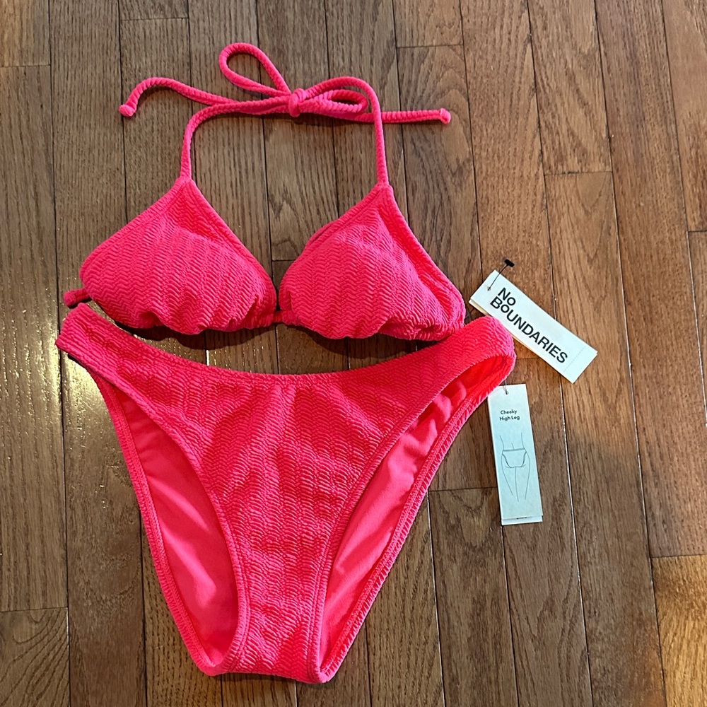 No Boundaries Hot Pink Bikini Set